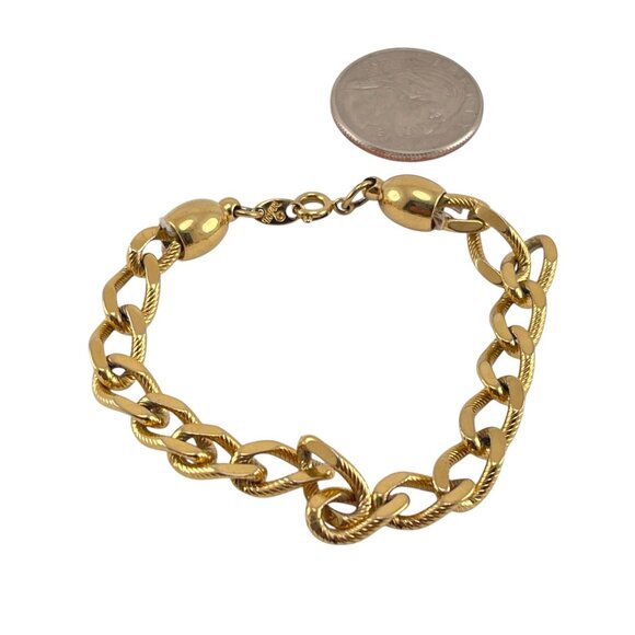Trifari Link Chain Bracelet Vintage 1970s 1980s Vintage Classic Everyday - Picture 6 of 7